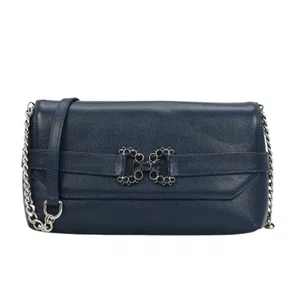 Bolsa Jorge Bischoff Feminina Clutch Marinho Couro