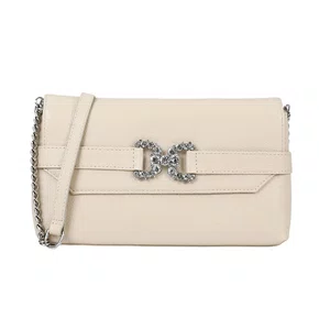 Bolsa Jorge Bischoff Feminina Clutch Off White Couro