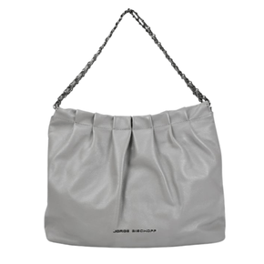 Bolsa Jorge Bischoff Feminina De Ombro Cinza Couro
