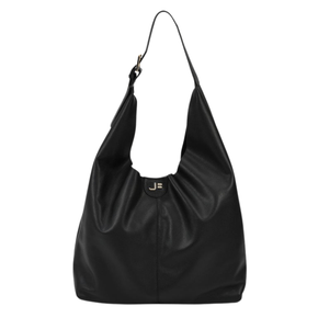 Bolsa Jorge Bischoff Feminina Hobo Preta Couro