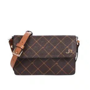 Bolsa Jorge Bischoff Feminina Pequena Café Amendoa Couro