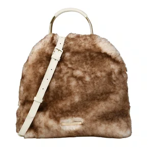 Bolsa Jorge Bischoff Feminina Transversal Natural Pêlo Couro