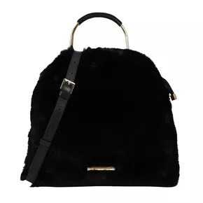 Bolsa Jorge Bischoff Feminina Transversal Preto Pêlo Couro