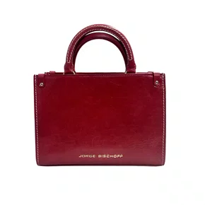Bolsa Jorge Bischoff Feminina Vermelha Couro - Média 
