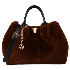 Bolsa Jorge Bischoff Tote Feminina Dark Run Pêlo Couro