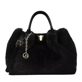 Bolsa Jorge Bischoff Tote Feminina Preto Pêlo Couro