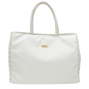 Bolsa Lança Perfume Feminina Grande Areia