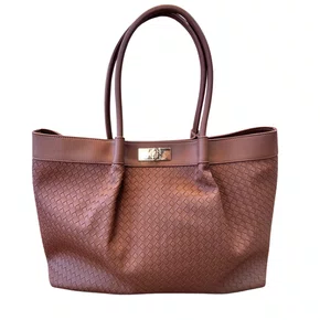 Bolsa Lança Perfume Feminina Shopping Marrom - Grande