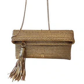 Bolsa Lança Perfume Feminino Dourada - Média 