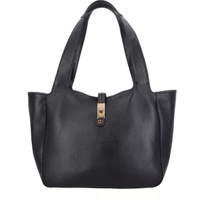 Bolsa Luiza Barcelos Feminina Preta Couro - Média