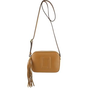 Bolsa Luz da Lua Amendoa Couro - Pequena 