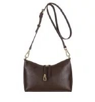 Bolsa Luz da Lua Feminina Marrom Couro