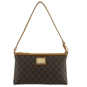 Bolsa Luz da Lua Feminina Tiracolo Pequena Monograma Mocca Couro