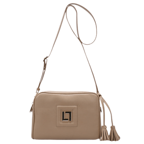 Bolsa Luz da Lua Latte Couro - Média