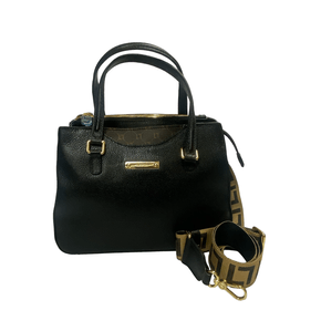 Bolsa Luz da Lua Preta Mocca Monograma Couro - Média 