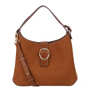 Bolsa Luz da Lua Tote Feminina Bison Caramelo Grande