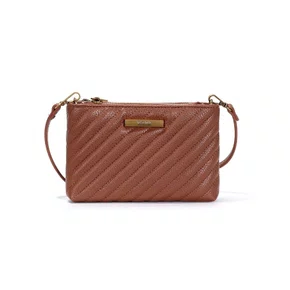Bolsa Santa Lolla Feminina Clutch Marrom Pequena Matelassê Transversal