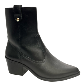 Bota Berti Maria Feminina 2 Em Um Preta  Couro 