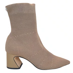 Bota Carrano Feminina Cano Curto Knit Dark Almond