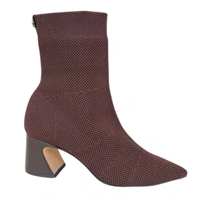 Bota Carrano Feminina Cano Curto Knit Dark Brown