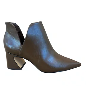 Bota Carrano Feminina Salto Wave Marrom Couro
