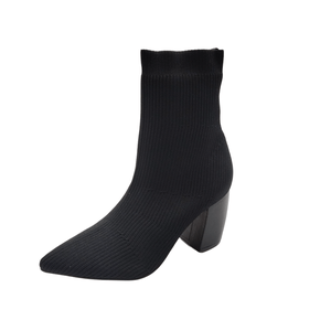 Bota Carrano Preto Salto Bloco Knit