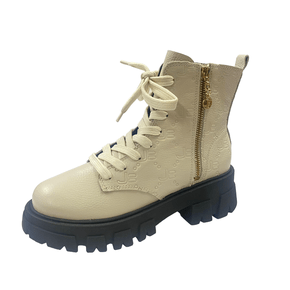 Bota Coturno Jorge Bischoff  Branco Cano Curto Couro