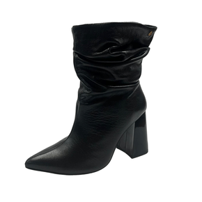 Bota Dumond Preta Salto Médio Couro 