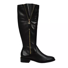Bota Jorge Bischoff Feminina Cano Alto Preto Couro