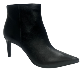 Bota Jorge Bischoff Feminina Cano Baixo Preto Couro