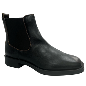 Bota Jorge Bischoff Feminina Cano Baixo Preto Couro