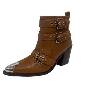 Bota Lança Perfume Amendoa Fivela Couro 