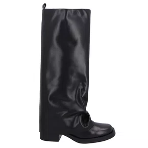 Bota Luiza Barcelos Feminina Cano Alto Sobreposto Couro