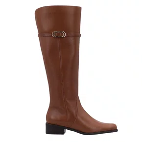 Bota Luz da Lua Feminina Cano longo Ambar Couro