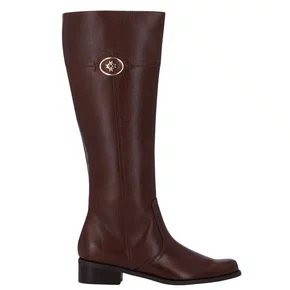 Bota Luz da Lua Feminina Cano Longo Trufa Couro