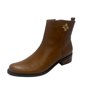 Bota Luz da Lua Marrom Cano Curto Couro 