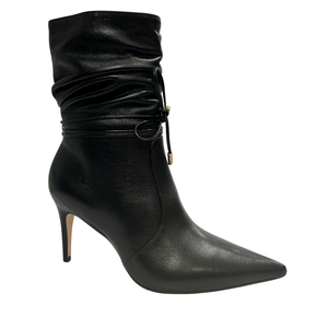 Bota Luz da Lua Preta Cano Curto Couro 