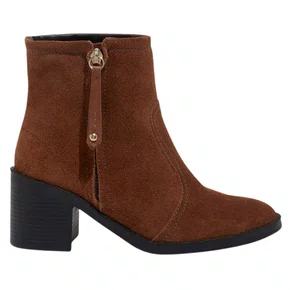 Bota Santa Lolla Feminina Couro Camurça Caramelo