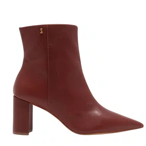 Bota Santa Lolla Feminina Salto Bloco Marrom Couro