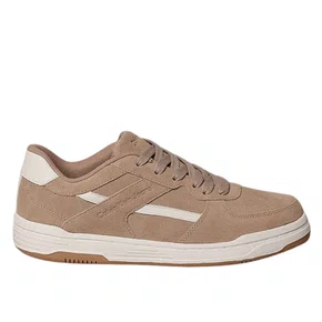 Tênis Calvin Klein Masculino Layers Caqui Couro Camurça 