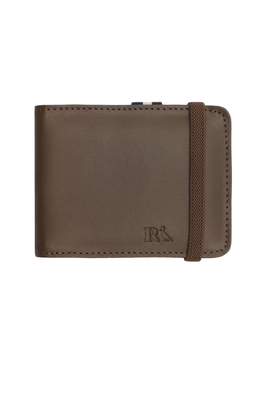 Carteira Reseva Marrom Couro Elástico