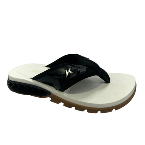 Chinelo Kenner Masculino Rakka Crepe Preto Branco