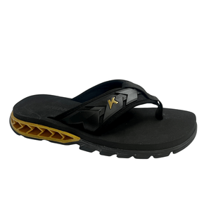 Chinelo Kenner Masculino Rakka Preto Dourado Preto
