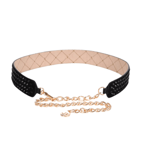 Cinto Jorge Bischoff Feminino Preto Hotfix Corrente