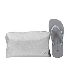 Kit Jorge Bischoff Chinelo Flat+ Necessaire Prata