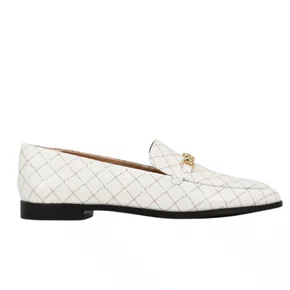 Loafer Jorge Bischoff Feminino Branco Off White Monograma Jb Couro