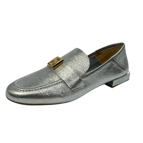 Loafer Luz da Lua Feminino Prata Couro