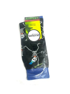 Meia Selene Masculino Street Preto Azul Royal