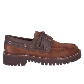 Mocassim Luiza Barcelos Feminino Tratorado Caramelo Coffee Couro Camurça