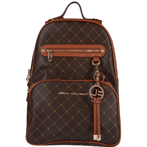 Mochila Jorge Bischoff Feminina Grande Monograma Couro